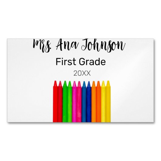 新学期クライアン名級級年の追加 マグネット名刺 (正面)