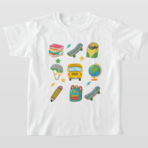 新学期クールボーイズのシャツ   ボーイズ・スクール・シャツ Tシャツ