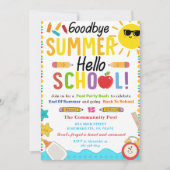 新学期グッドバイサマーハロースクール 招待状 (正面)
