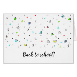 新学期グリーティングカード。