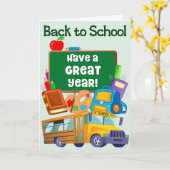 新学期グリーティングカード カード (黄色い花)