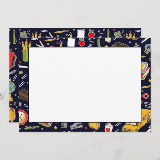 新学期グリーティングカード サンキューカード (正面/裏面)