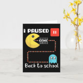 新学期ゲーマーチーム私のゲームを一時停止 カード (黄色い花)