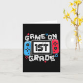 新学期ゲームオン1年生おもしろいゲーマーキッズボー カード (黄色い花)