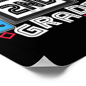 新学期ゲームオン2年生おもしろいゲーマーキッズボー ポスター (角)