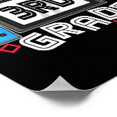 新学期ゲームオン3年生おもしろいゲーマーキッズボー ポスター (角)