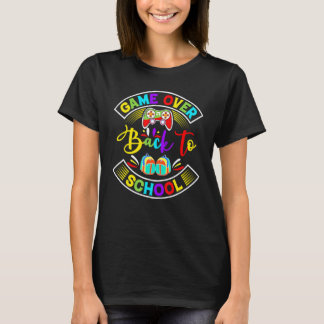 新学期ゲームオーバー先生学生制御 Tシャツ