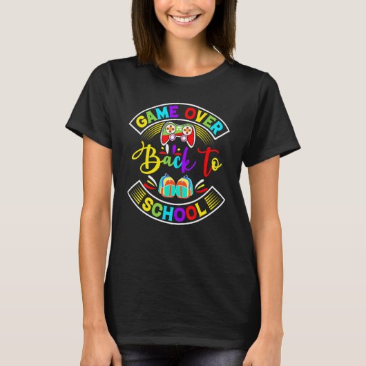 新学期ゲームオーバー先生学生制御 Tシャツ (正面)