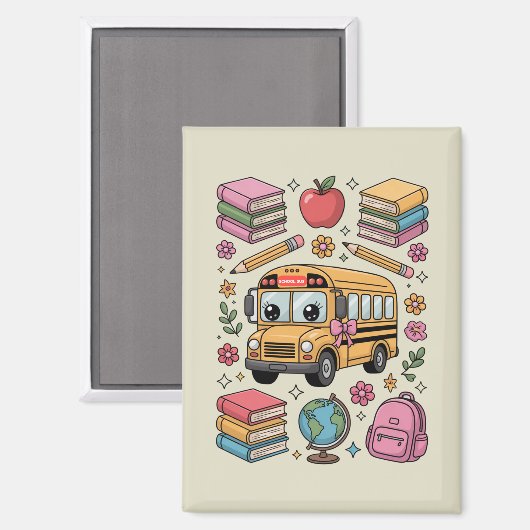 新学期コケット先生幼稚園プレク マグネット (正面/裏面)