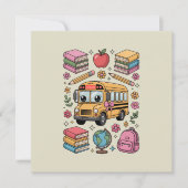 新学期コケット先生幼稚園プレク 招待状 (正面)