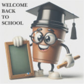 新学期コーヒーカップシール シール (正面)