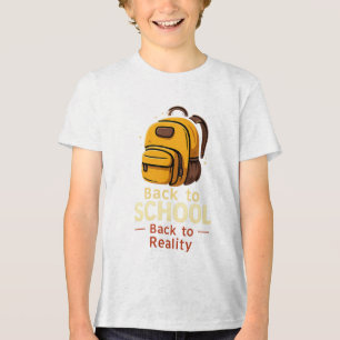 新学期シャツおもしろい – リアリティに戻る引用文 トライブレンドＴシャツ