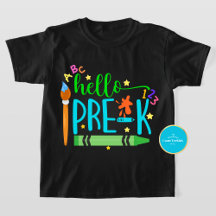 新学期シャツ | Hello Pre-K Tシャツ