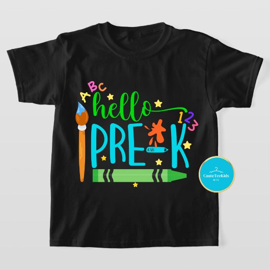 新学期シャツ | Hello Pre-K Tシャツ