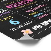 新学期シャルボード最終日の標識 ポスター (角)