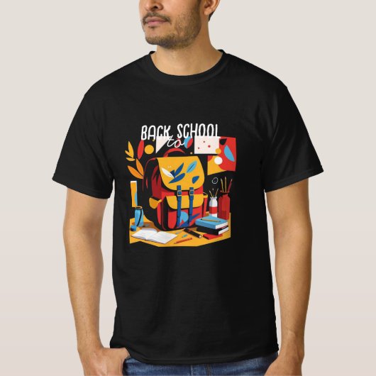 新学期シンプル文字flowerTシャツ Tシャツ (正面)