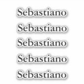 新学期シールの黒い名前ラベル シール (正面)