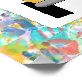 新学期スクールバスカスタムプリントポスター ポスター (角)