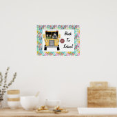 新学期スクールバスカスタムプリントポスター ポスター (キッチン)