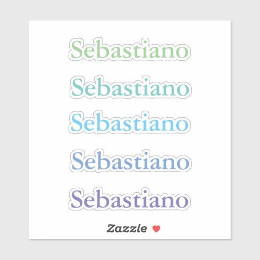 新学期スタンプ緑の青の名前 シール (シート)