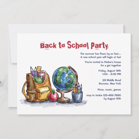 新学期スタートパーティーのご案内 招待状 (正面)