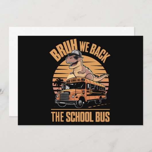 新学期スタート、兄ちゃん!私たち戻ってきた!学校初日 招待状 (正面/裏面)