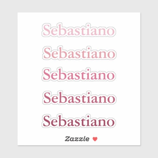 新学期ステッカーrosy red pink name label シール (シート)