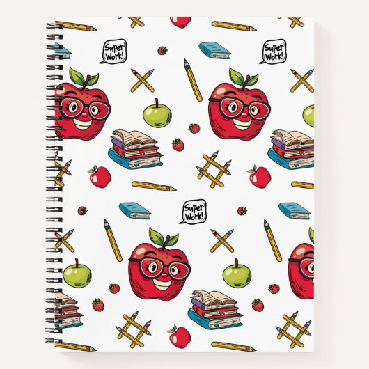 新学期スパイラルノートブック：おもしろいとカラフル ノートブック (正面)