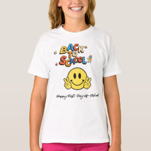 新学期スマイリーフェイスTシャツ Tシャツ
