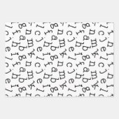 新学期セット3色とb&w ラッピングペーパーシート (正面)