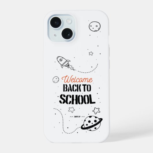 新学期タイポグラフィーデザイン iPhone 15ケース (裏面)