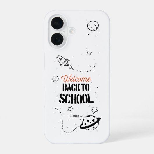 新学期タイポグラフィーデザイン iPhone 16ケース (裏面)