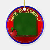 新学期チョークボード – メッセージの追加 セラミックオーナメント (裏面)