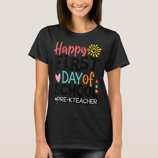 新学期チームPre K分隊先生Pre Tシャツ (正面)