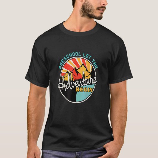 新学期ティーズ幼稚園は冒険を Tシャツ (正面)
