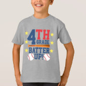 新学期ティー |第4級打者アップ Tシャツ (正面)