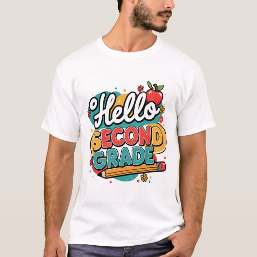 新学期ティー | Hello Second-Shirt Tシャツ (正面)