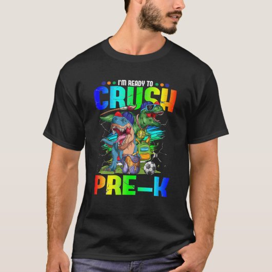 新学期ティーI'M Cruses Pre K Dinosa Tシャツ (正面)