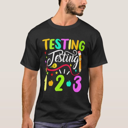 新学期テスト1 2 3 Tシャツ (正面)