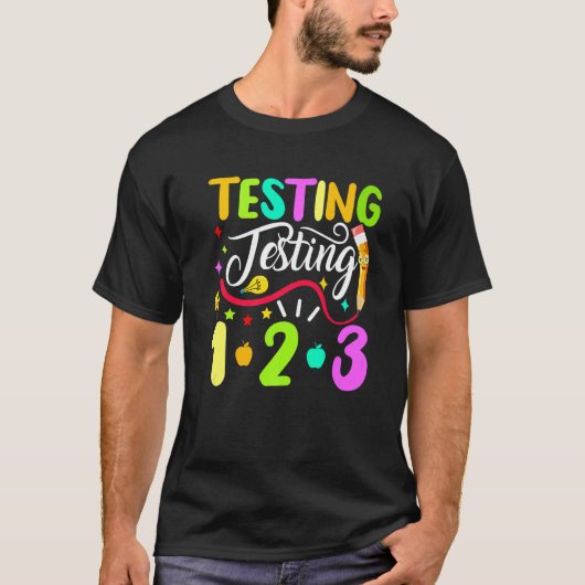 新学期テスト1 2 3 Tシャツ (正面)