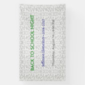 新学期ナイトビニールバナー – カスタムスクール 横断幕 (縦)