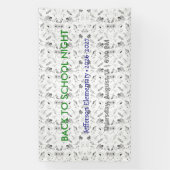 新学期ナイトビニールバナー – カスタムスクール 横断幕 (縦)