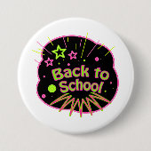 新学期ネオンポップ・アートのアートブライト教室 缶バッジ (正面)