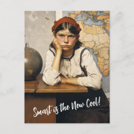 新学期ノーマンロックウェルスケッチスタイル ポストカード