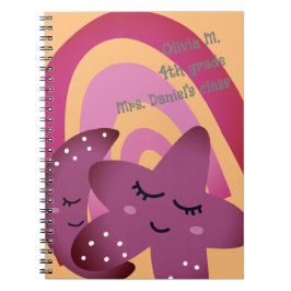 新学期ハッピースマイルスタームーンレインボーネーム ノートブック