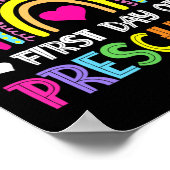 新学期ハッピーファースト・デイ・オブ・プリスクール ポスター (角)