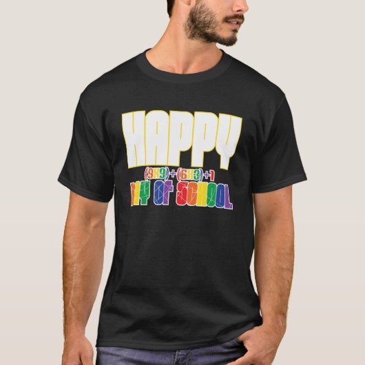 新学期ハッピー100日数学ギーク Tシャツ (正面)