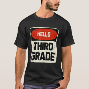新学期ハローサードグレードボーイ子供へー Tシャツ
