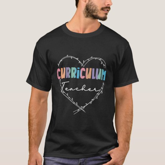 新学期ハート1日目のカリキュラム先生 Tシャツ (正面)