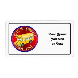 新学期バスおもしろい ラベル